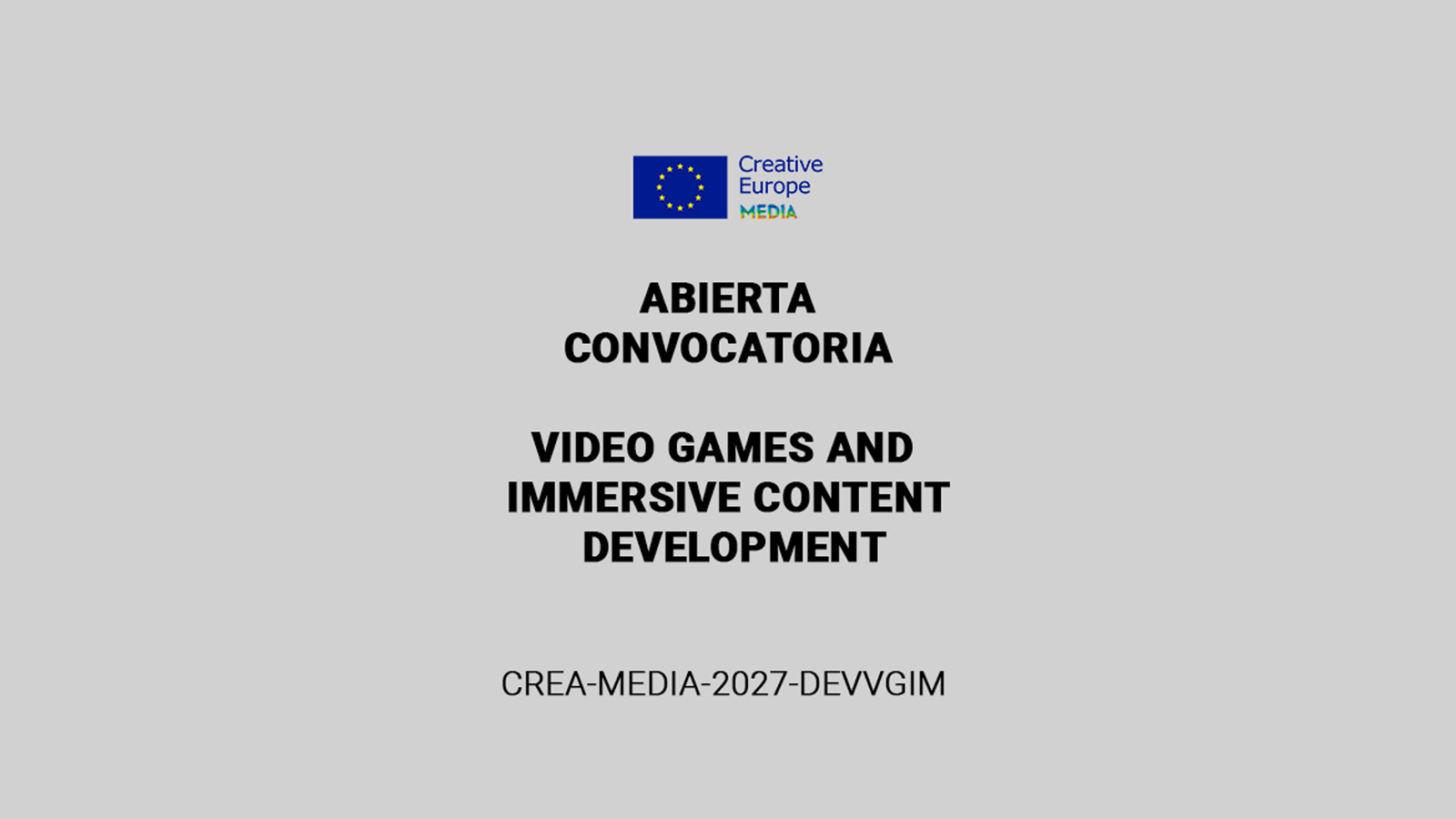 Abierta la convocatoria: Video Games and Immersive Content Development
