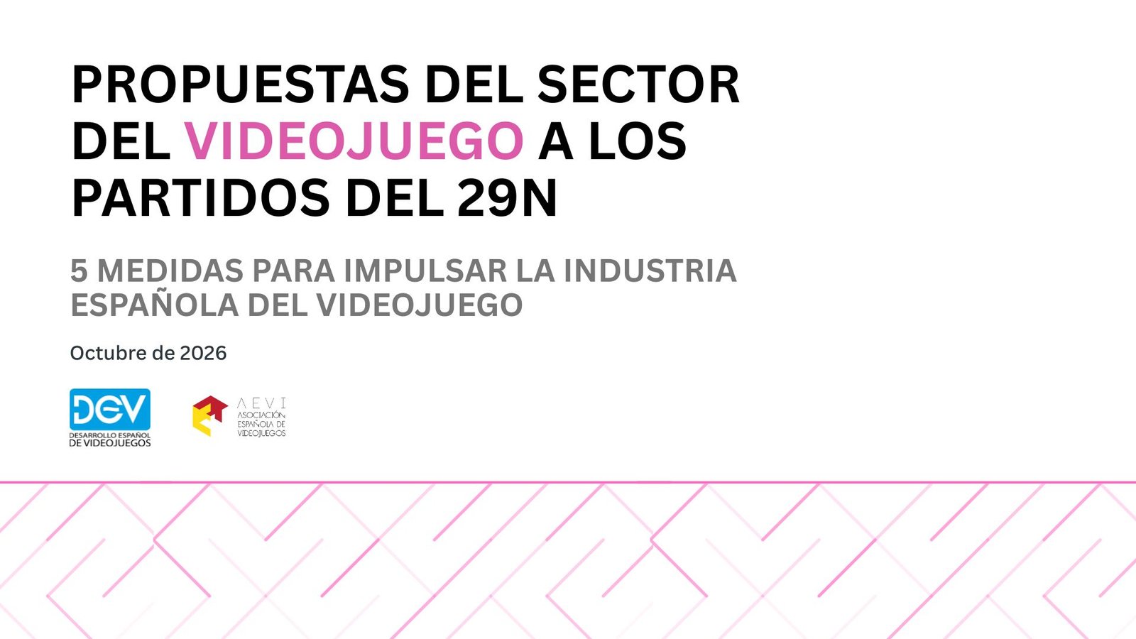 Cinco propuesta del sector del Videojuego a partidos políticos ante las elecciones generales del 29N de 2026